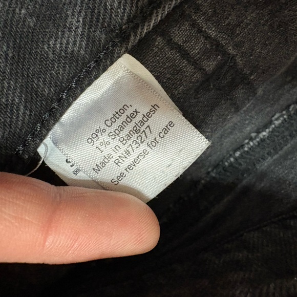 SO Super High Rise Carpenter Straight Leg Black Washed Denim Jeans Women’s 9/29 - Picture 6 of 8